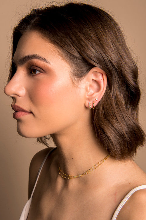 Small huggie hoop earrings gold deals