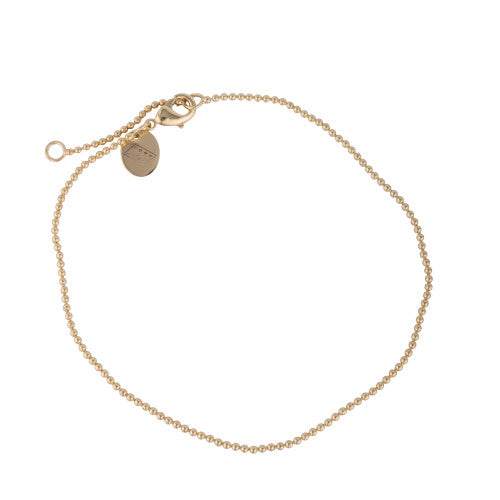 AUBREY GOLD BEADED ANKLET | 14ct Filled Gold