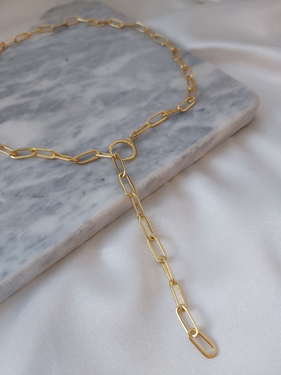 Designer chain outlet link necklace